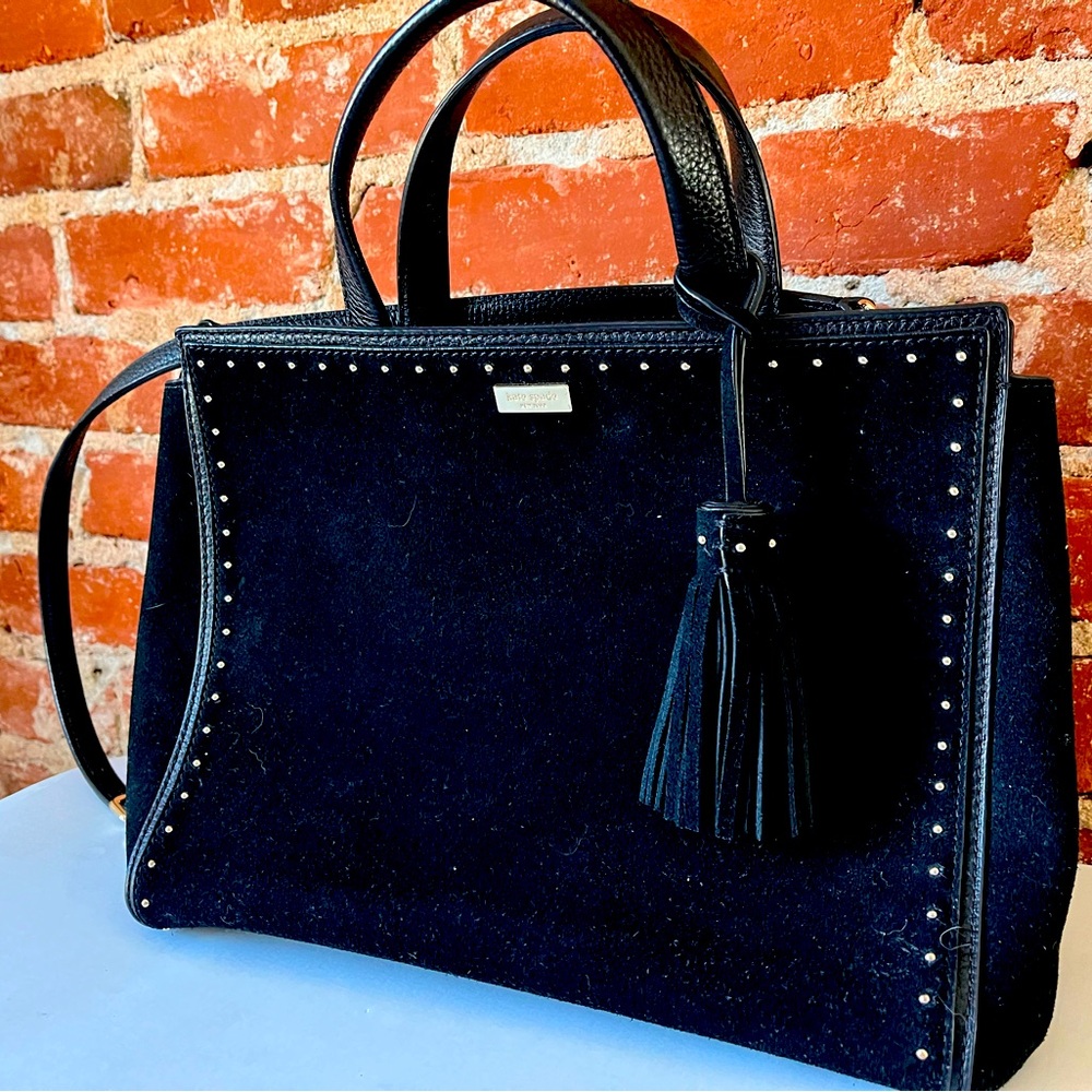 Kate Spade Black suede handbag